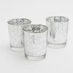 Richland Votive Candles & Richland Mercury Votive Holders Set Of 12