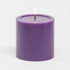 Richland 4" X 4" Purple Pillar Candles Set Of 6