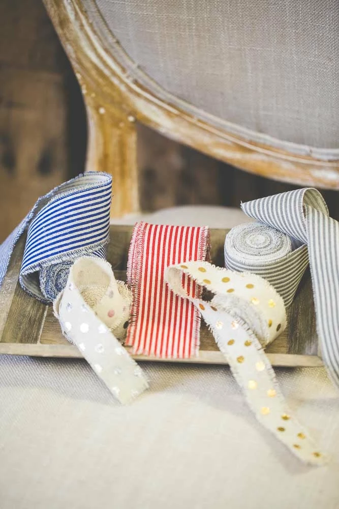 Richland Ribbon Linen Fringed Edge 2" X 5 Yards With Red Lines Set Of 12 2 Richland Ribbon Linen Fringed Edge 2" X 5 Yards With Red Lines Set Of 12