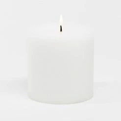 Richland 4" X 4" White Pillar Candles Set Of 6 Ceremony