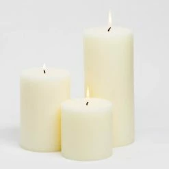 Richland Pillar Candles 4"x4", 4"x6" & 4"x9" Ivory Set Of 18 Shop By Event