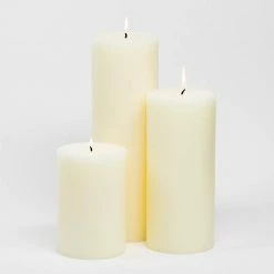 Richland Pillar Candles 4"x6", 4"x9" & 4"x12" Ivory Set Of 3 Shop By Event