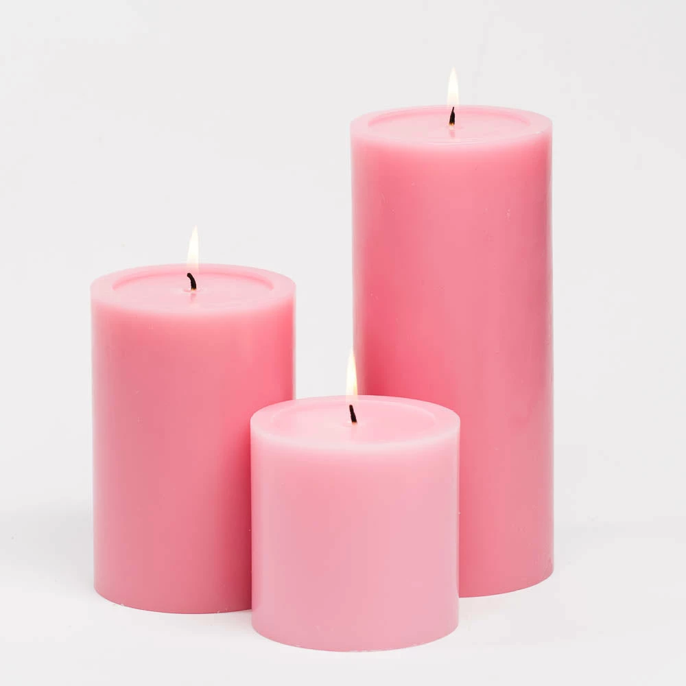Richland Pillar Candles 4 X4", 4"x6" & 4"x9 Pink Set Of 18 1 Richland Pillar Candles 4 X4", 4"x6" & 4"x9 Pink Set Of 18