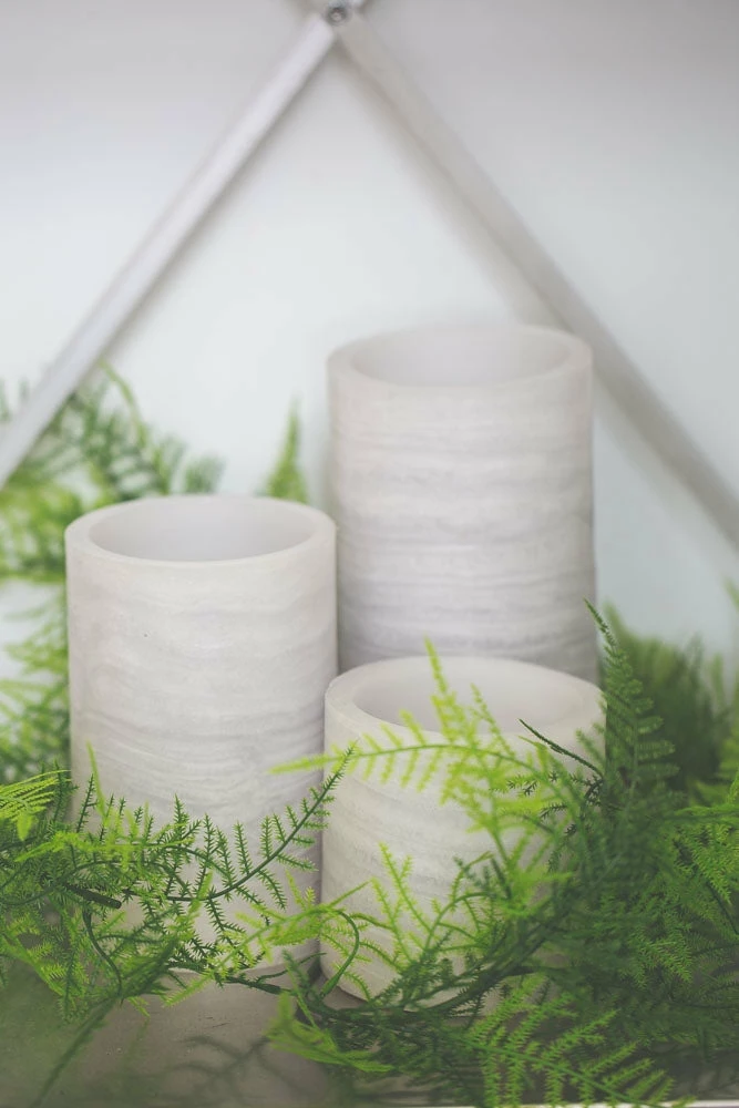 Flameless Candles Richland Flameless LED Pillar Candle Marble 4" X 6" 5 Flameless Candles Richland Flameless LED Pillar Candle Marble 4" X 6"