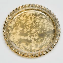 Shop By Event Richland Gold Beaded Mercury Pillar Plates Set Of 48