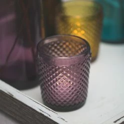 Richland Diamond Candle Holder Purple Set Of 48