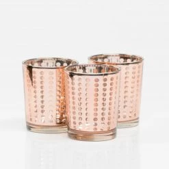 Shop By Event Richland Rose Gold Dotted Glass Holder - Small Set Of 72