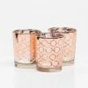 Richland Rose Gold Hexagonal Glass Holder - Small Set Of 12