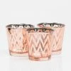 Shop By Event Richland Rose Gold Chevron Glass Holder - Medium Set Of 6