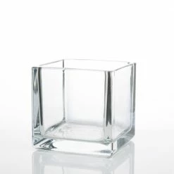 Richland Square Glass Cube Vase 4" Weddings