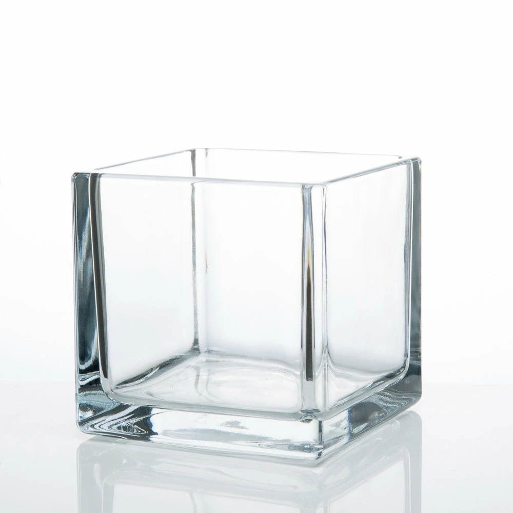 Richland Square Glass Cube Vase Set Of 36 (4"/5"/6") 7 Richland Square Glass Cube Vase Set Of 36 (4"/5"/6")