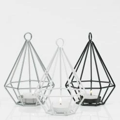 Richland Geometric Tealight Candle Holders - Black Set Of 2 Shop By Event