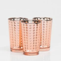 Shop By Event Richland Rose Gold Dotted Glass Holder - Large Set Of 48
