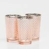 Richland Rose Gold Lattice Glass Holder - Large Set Of 6 Shop By Event