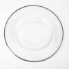 Weddings Richland 13" Silver Rim Glass Charger Plate