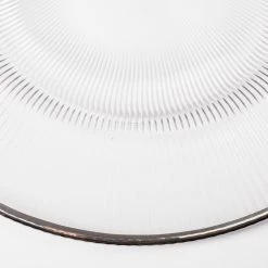 Weddings Richland 13" Silver Rim Glass Charger Plate
