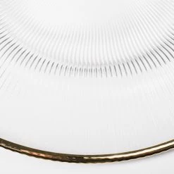 Weddings Richland 13" Gold Rim Glass Charger Plate