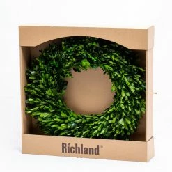 Christmas Richland Preserved Boxwood Wreath 17” Set Of 6