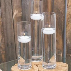 Weddings Richland Floating Candles & Sloan Cylinder Vases Set Of 3