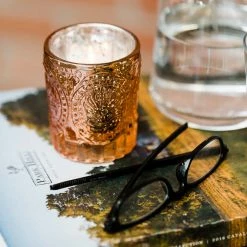 Richland Mercury Votive Holders Primrose Rose Gold Set Of 48