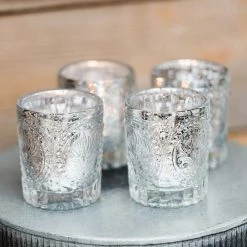 Richland Mercury Votive Holders Primrose Silver Set Of 48 Shop By Event