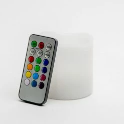 Seasonal Parties Richland Flameless LED Remote Control Wavy Top Pillar Candle White 3"x3" Set Of 3