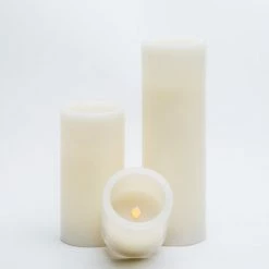 Richland Flameless LED Pillar Candle 3"x9" Ivory