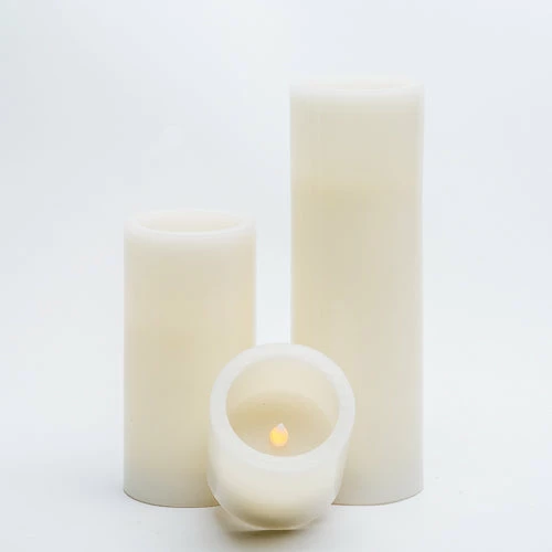 Richland Flameless LED Pillar Candles 3"x6" Ivory Set Of 6 3 Richland Flameless LED Pillar Candles 3"x6" Ivory Set Of 6