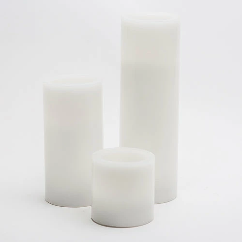 Richland Flameless LED Pillar Candles 3"x3", 3"x6" & 3"x9" White Set Of 3 2 Richland Flameless LED Pillar Candles 3"x3", 3"x6" & 3"x9" White Set Of 3