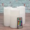 Richland Flameless LED Remote Control Wavy Top Pillar Candle White 3"x6" Set Of 24