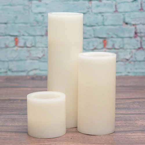 Richland Flameless LED Pillar Candles 3"x9" Ivory Set Of 6 2 Richland Flameless LED Pillar Candles 3"x9" Ivory Set Of 6