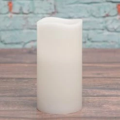 Richland Flameless LED Wavy Top Pillar Candle White 3"x6" Seasonal Parties