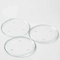 Candle Holders Richland Round Glass Pillar Plate 8" Set Of 16