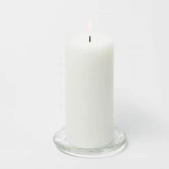 Richland Eastland Glass Pillar Plate Round 4” Set Of 12 Candle Holders