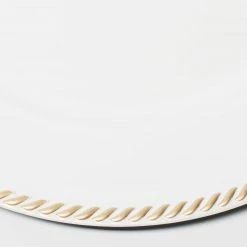 Richland 13" White Textured Gold Rim Charger Plate Set Of 24 Weddings