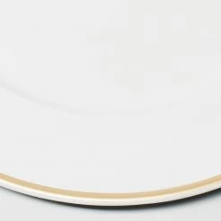 Weddings Richland 13" White With Gold Rim Charger Plate Set Of 24