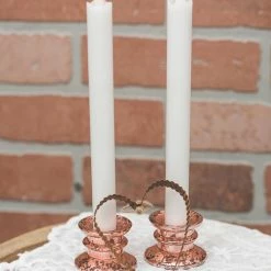 Shop By Event Richland Athena Taper Candle Holder Rose Gold Set Of 144