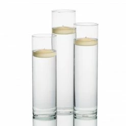 Shop By Event Eastland Tall Cylinder Vases With Richland Floating Candles Set Of 3