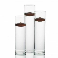Eastland Tall Cylinder Vases With Richland Floating Candles Set Of 18