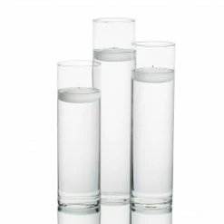 Shop By Event Eastland Tall Cylinder Vases With Richland Floating Candles Set Of 3