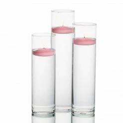 Eastland Tall Cylinder Vases With Richland Floating Candles Set Of 18