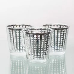 Richland Silver Dotted Glass Holder - Medium Set Of 6 Shop By Event