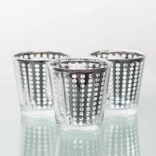 Richland Silver Dotted Glass Holder - Medium Set Of 6 Shop By Event 1 Richland Silver Dotted Glass Holder - Medium Set Of 6 Shop By Event