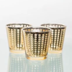 Richland Gold Dotted Glass Holder - Medium Set Of 48 Shop By Event