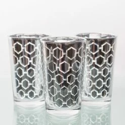 Shop By Event Richland Silver Hexagonal Glass Holder - Large Set Of 48