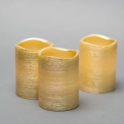 Richland Gold Metallic Wavy Top LED Candle Fall