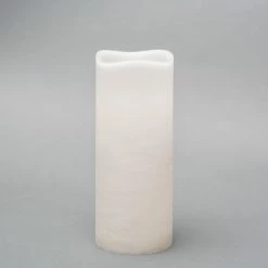 Seasonal Parties Richland 4" X 10" Large LED Pillar Candle With Wavy Top - Set Of 6