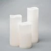 Richland 4" Large LED Pillar Candle With Wavy Top (3 Sizes) - Set Of 3 Seasonal Parties