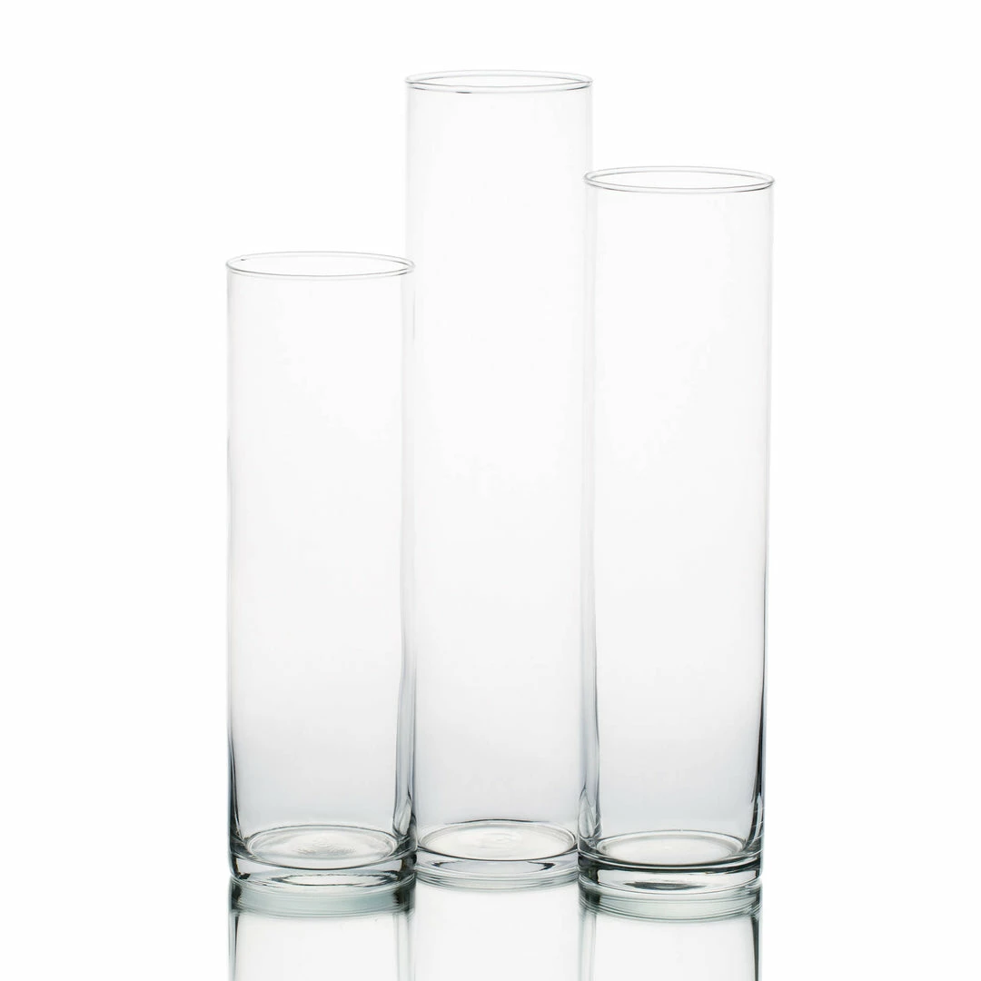Richland Weddings Eastland Tall Cylinder Vases 13" , 15", & 17" Set Of 3 1 Richland Weddings Eastland Tall Cylinder Vases 13" , 15", & 17" Set Of 3