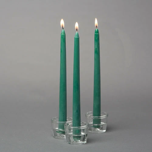 Richland Taper Candles 10" Dark Green Set Of 50 1 Richland Taper Candles 10" Dark Green Set Of 50